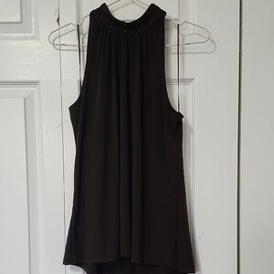 MICHAEL Michael Kors Dark Brown Sleeveless Shirt